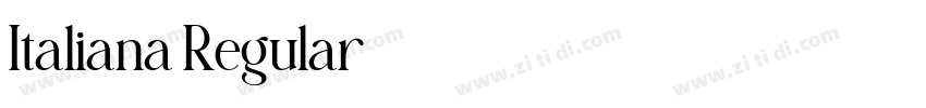 Italiana Regular字体转换